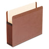 Pendaflex Premium Reinforced Expanding File Pockets, 7" Expansion, Letter Size, Red Fiber, 5/Box