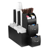 Mind Reader Coffee Condiment Caddy Organizer, 10 Compartments, 5.4 x 11 x 12.6, Black