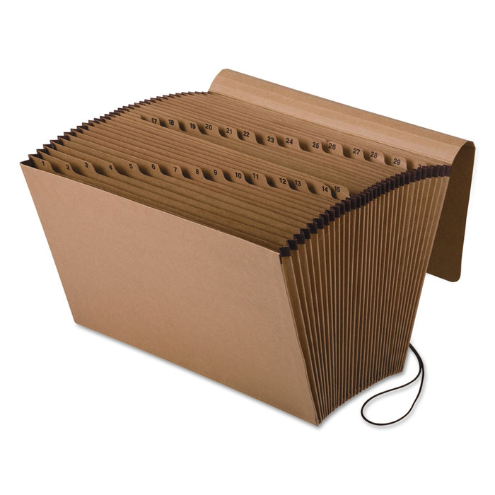 Pendaflex Kraft Indexed Expanding File, 31 Sections, Elastic Cord Closure, 1/15-Cut Tabs, Legal Size, Brown