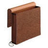 Pendaflex Premium Reinforced Expanding Wallet, 5.25" Expansion, 1 Section, Elastic Cord Closure, Letter Size, Red Fiber