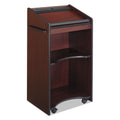 Safco Executive Mobile Lectern, 25.25 x 19.75 x 46, Mahogany