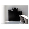Safco Public Square Paper-Recycling Container, Square, Steel, 42 gal, Black