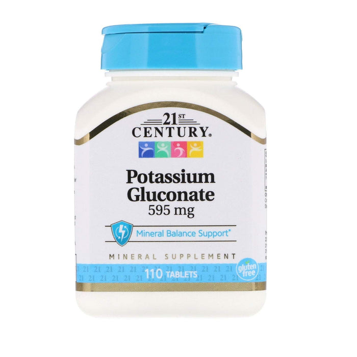 21st Century Potassium Gluconate 595 Mg - 110 Tablets by Pasteur Pharmacy