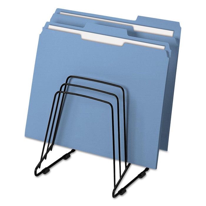 Fellowes Wire Step File II, 5 Sections, Letter to Legal Size Files, 7.25" x 6" x 8.25", Black
