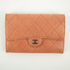 Chanel Pink Coco Mark Matelasse Lambskin Wallet #2365