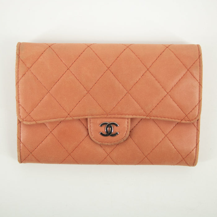Chanel Pink Coco Mark Matelasse Lambskin Wallet #2365 by Bolt Boutique