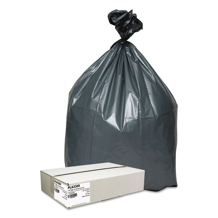 Platinum Plus Can Liners, 33 gal, 1.35 mil, 33" x 40", Gray, 50/Carton