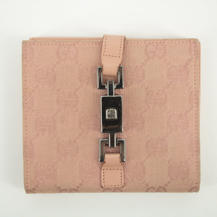 Gucci Pink Jackie GG Canvas x Leather Compact Wallet #2367 by Bolt Boutique