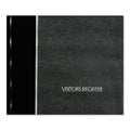 National Hardcover Visitor Register Book, Black Cover, 9.78 x 8.5 Sheets, 128 Sheets/Book