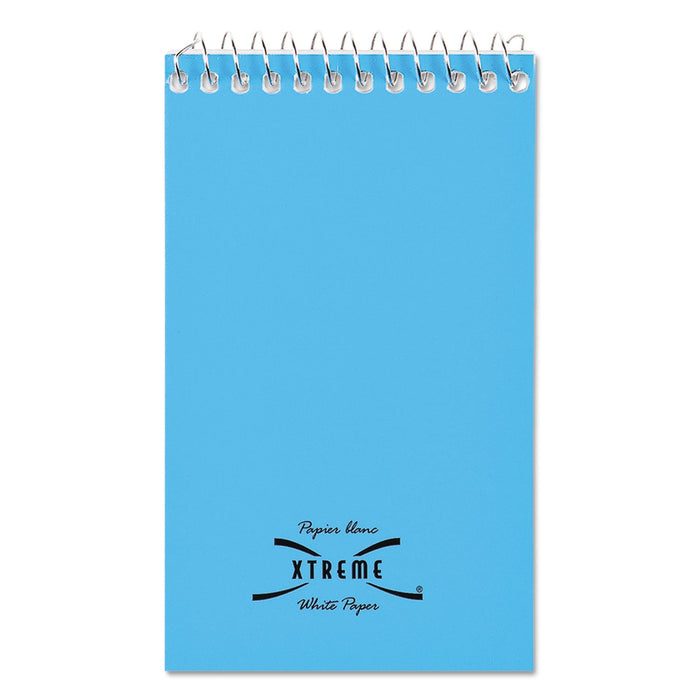 National Paper Blanc Xtreme White Wirebound Memo Pads, Narrow Rule, Randomly Assorted Cover Colors, 60 White 3 x 5 Sheets