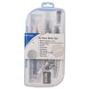 Westcott Ten Piece Math Tool Kit, Blue with Gray Tools, Hard Plastic Case
