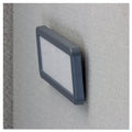 Universal Recycled Cubicle Nameplate with Rounded Corners, 9 x 2.5, Charcoal