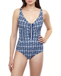 Profile by Gottex Ruched Tummy-Control One-Piece Swimsuit, Size 10 by Vanessa Jane