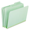 Pendaflex Pressboard Expanding File Folders, 1/3-Cut Tabs: Assorted, Letter Size, 1" Expansion, Green, 25/Box
