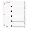 Cardinal QuickStep OneStep Printable Table of Contents and Dividers, 5-Tab, 1 to 5, 11 x 8.5, White, White Tabs, 24 Sets
