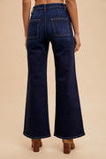 Stretch Front Two Pocket High Rise Flare Jean by Boutique 23
