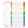 Cardinal OneStep Printable Table of Contents and Dividers, 15-Tab, 1 to 15, 11 x 8.5, White, Assorted Tabs, 1 Set
