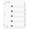 Cardinal OneStep Printable Table of Contents and Dividers, 5-Tab, 1 to 5, 11 x 8.5, White, White Tabs, 1 Set