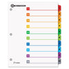 Cardinal OneStep 100% Recycled Printable Table of Contents Dividers, 10-Tab, 1 to 10, 11 x 8.5, White, 1 Set