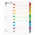 Cardinal OneStep 100% Recycled Printable Table of Contents Dividers, 10-Tab, 1 to 10, 11 x 8.5, White, 1 Set