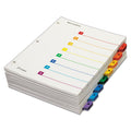 Cardinal QuickStep OneStep Printable Table of Contents and Dividers, 8-Tab, 1 to 8, 11 x 8.5, White, Assorted Tabs, 24 Sets