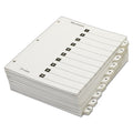 Cardinal QuickStep OneStep Printable Table of Contents and Dividers, 10-Tab, 1 to 10, 11 x 8.5, White, White Tabs,  24 Sets