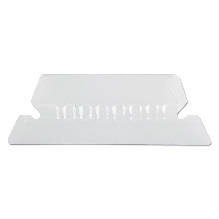 Pendaflex Transparent Colored Tabs For Hanging File Folders, 1/5-Cut, Clear, 2" Wide, 25/Pack