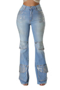 Foil Cargo Pocket Jean by The House of Stylez