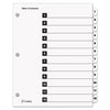 Cardinal OneStep Printable Table of Contents and Dividers, 12-Tab, 1 to 12, 11 x 8.5, White, White Tabs, 1 Set