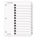 Cardinal OneStep Printable Table of Contents and Dividers, 12-Tab, 1 to 12, 11 x 8.5, White, White Tabs, 1 Set
