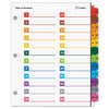 Cardinal OneStep Printable Table of Contents and Dividers - Double Column, 24-Tab, 1 to 24, 11 x 8.5, White, 1 Set