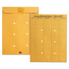 Quality Park Brown Kraft Resealable Redi-Tac Interoffice Envelope, #97, One-Sided Five-Column Format, 10 x 13, Brown Kraft, 100/Box