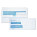 Quality Park Double Window Redi-Seal Security-Tinted Envelope, #9, Commercial Flap, Redi-Seal Adhesive Closure, 3.88 x 8.88, White, 250/CT