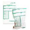 Quality Park Cash Transmittal Bags, Printed Info Block, 6 x 9, Clear, 100/Pack