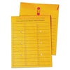 Quality Park Brown Kraft String/Button Box-Style Interoffice Envelope, #97, Two-Sided Three-Column Format, 10 x 13, Brown Kraft, 100/Box