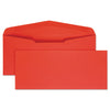 Quality Park Colored Envelope, #10, Commercial Flap, Gummed Closure, 4.13 x 9.5, Red, 25/Pack