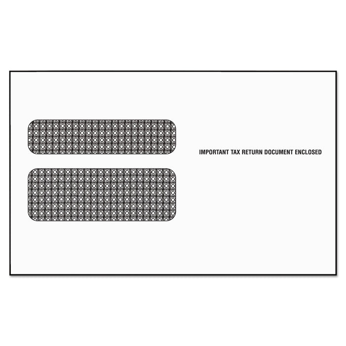 TOPS W-2 Laser Double Window Envelope, Commercial Flap, Self-Adhesive Closure, 5.63 x 9, White, 50/Pack
