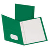 Oxford Twin-Pocket Folders with 3 Fasteners, 0.5" Capacity, 11 x 8.5, Green, 25/Box