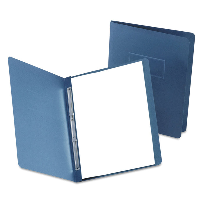Oxford PressLock Report Cover, Two-Prong Fastener, 3" Capacity, 8.5 x 11, Dark Blue/Dark Blue, 25/Box