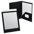 Oxford ViewFolio Polypropylene Portfolio, 100-Sheet Capacity, 11 x 8.5, Clear/Black