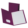 Oxford Twin-Pocket Folders with 3 Fasteners, 0.5" Capacity, 11 x 8.5, Burgundy, 25/Box