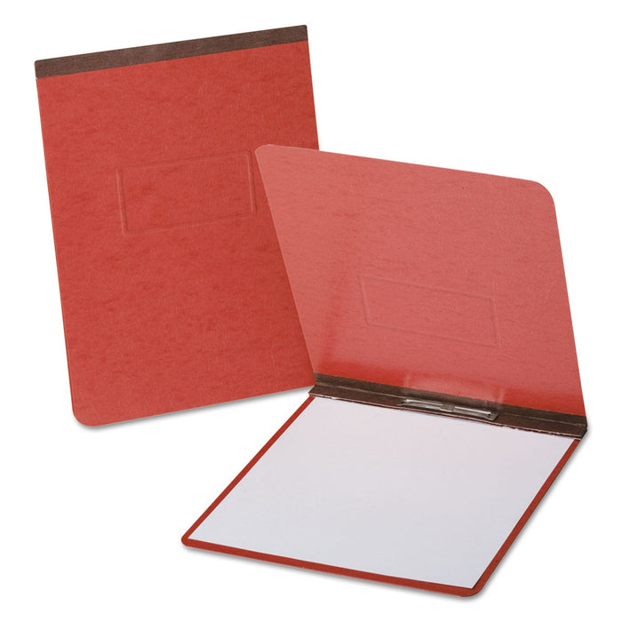 Oxford PressGuard Report Cover with Reinforced Top Hinge, Two-Prong Metal Fastener, 2" Capacity, 8 x 14, Red/Red