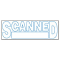Universal Message Stamp, SCANNED, Pre-Inked One-Color, Blue