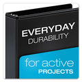 Cardinal Performer ClearVue Slant-D Ring Binder, 3 Rings, 2" Capacity, 11 x 8.5, Black