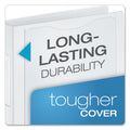 Cardinal SuperLife Pro Easy Open ClearVue Locking Slant-D Ring Binder, 3 Rings, 1" Capacity, 11 x 8.5, White