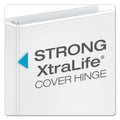 Cardinal Performer ClearVue Slant-D Ring Binder, 3 Rings, 3" Capacity, 11 x 8.5, White