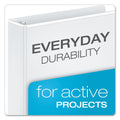 Cardinal Performer ClearVue Slant-D Ring Binder, 3 Rings, 2" Capacity, 11 x 8.5, White