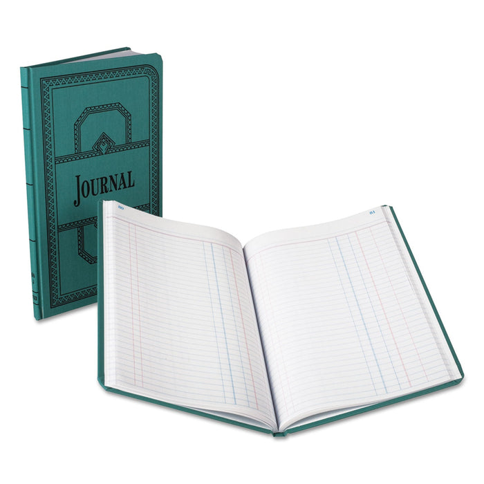 Boorum & Pease Account Journal, Journal-Style Rule, Blue Cover, 11.75 x 7.25 Sheets, 150 Sheets/Book