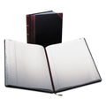 Boorum & Pease Extra-Durable Bound Book, Single-Page Record-Rule Format, Black/Maroon/Gold Cover, 13.78 x 9.5 Sheets, 300 Sheets/Book