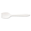 Boardwalk Mediumweight Polypropylene Cutlery, Spork, White, 1000/Carton